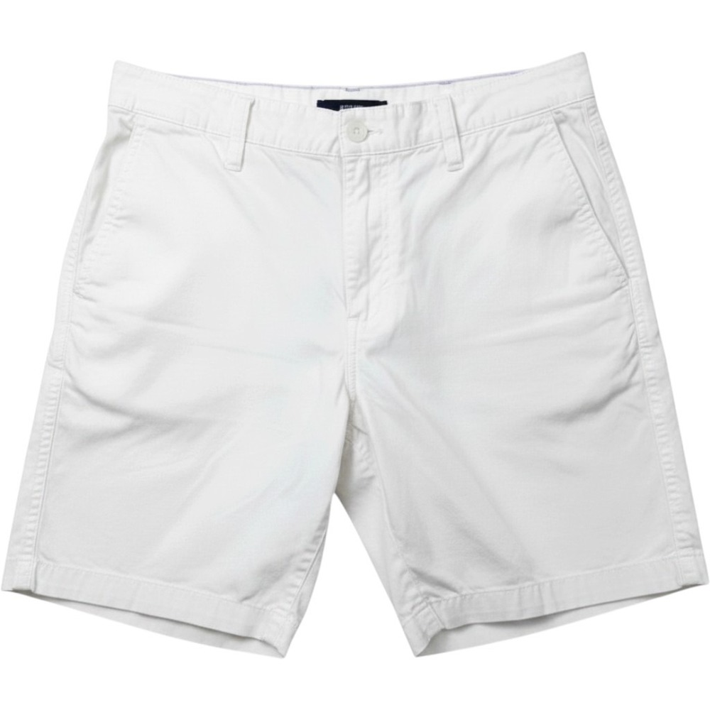 Charleston Threads Mens White Chino Shorts Size 34 Cotton Stretch Flat Front